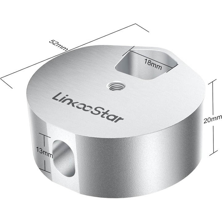 Adaptor trepied PsAyl pentru Starlink Mini, aluminiu, 1/4"-20 & 3/8"-16, portabil
