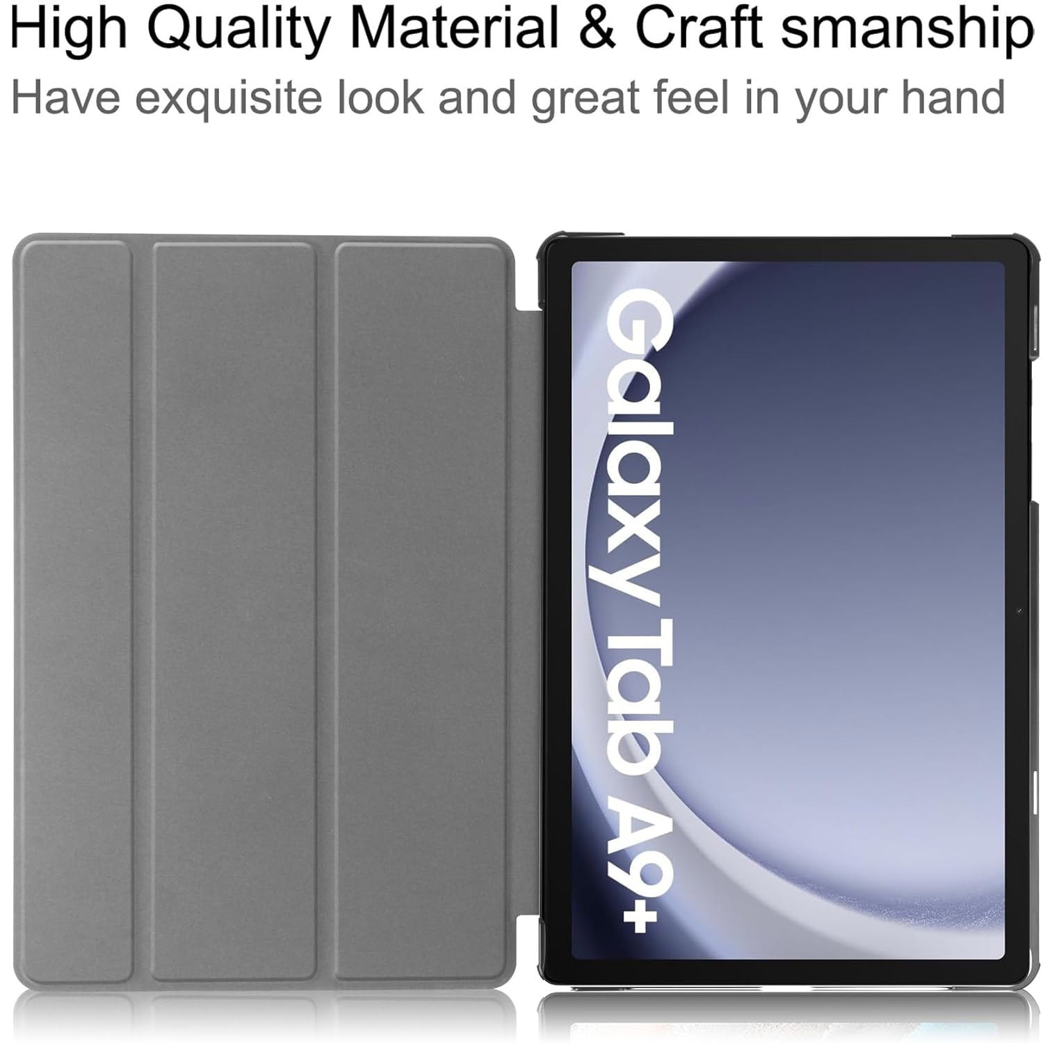 Husa tableta pentru, Samsung Galaxy Tab A9+/ A9 Plus 11 inch, 2023 SM-X210/ X215/ X216/X218, Auto functie sleep/wake tip stand, Negru