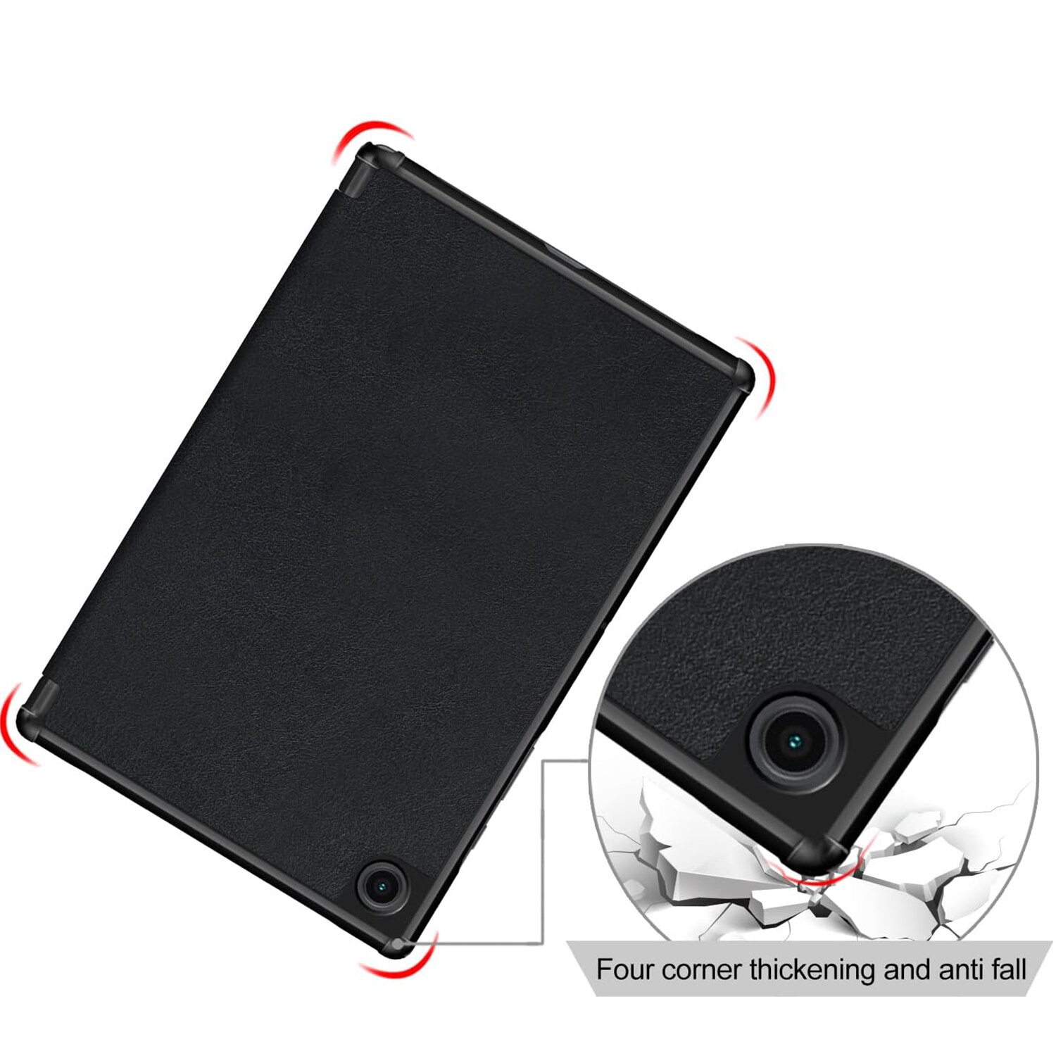 Husa tableta pentru, Samsung Galaxy Tab A9+/ A9 Plus 11 inch, 2023 SM-X210/ X215/ X216/X218, Auto functie sleep/wake tip stand, Negru