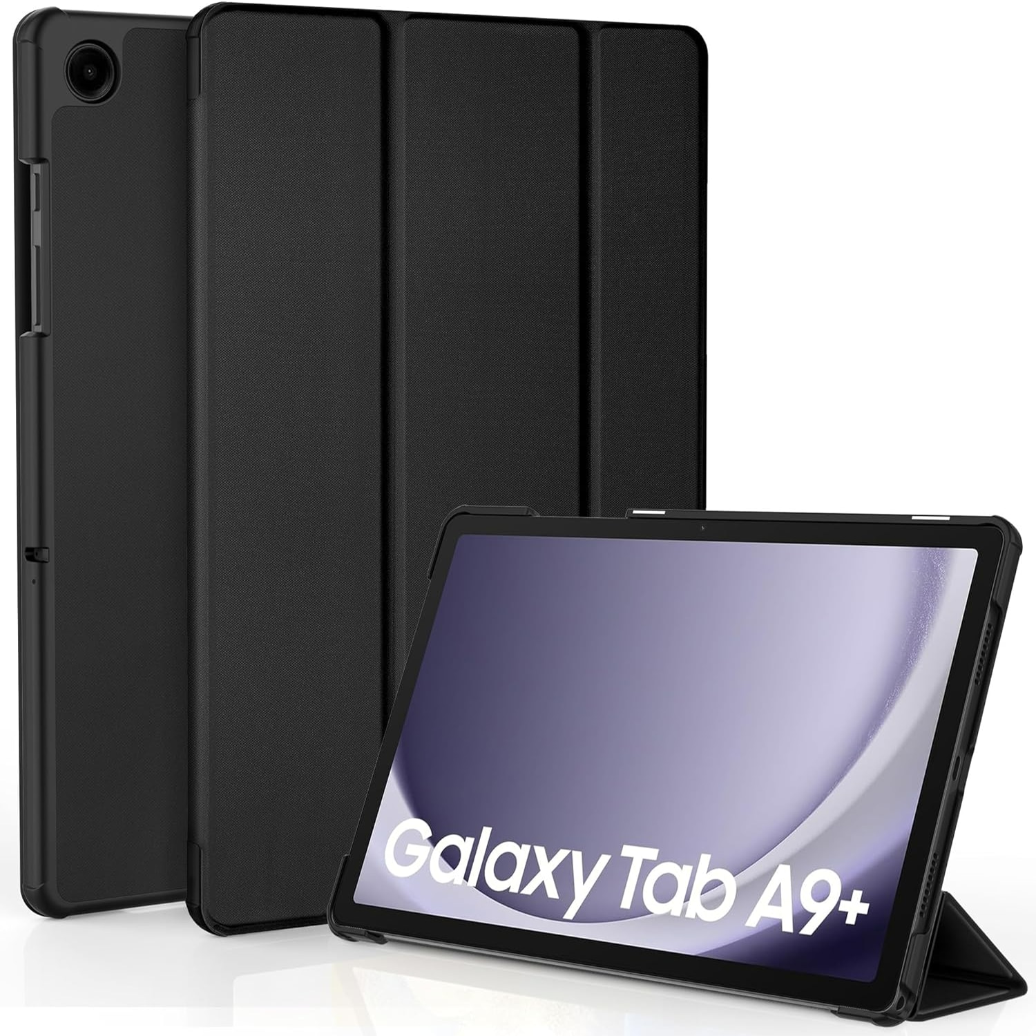 Husa tableta pentru, Samsung Galaxy Tab A9+/ A9 Plus 11 inch, 2023 SM-X210/ X215/ X216/X218, Auto functie sleep/wake tip stand, Negru