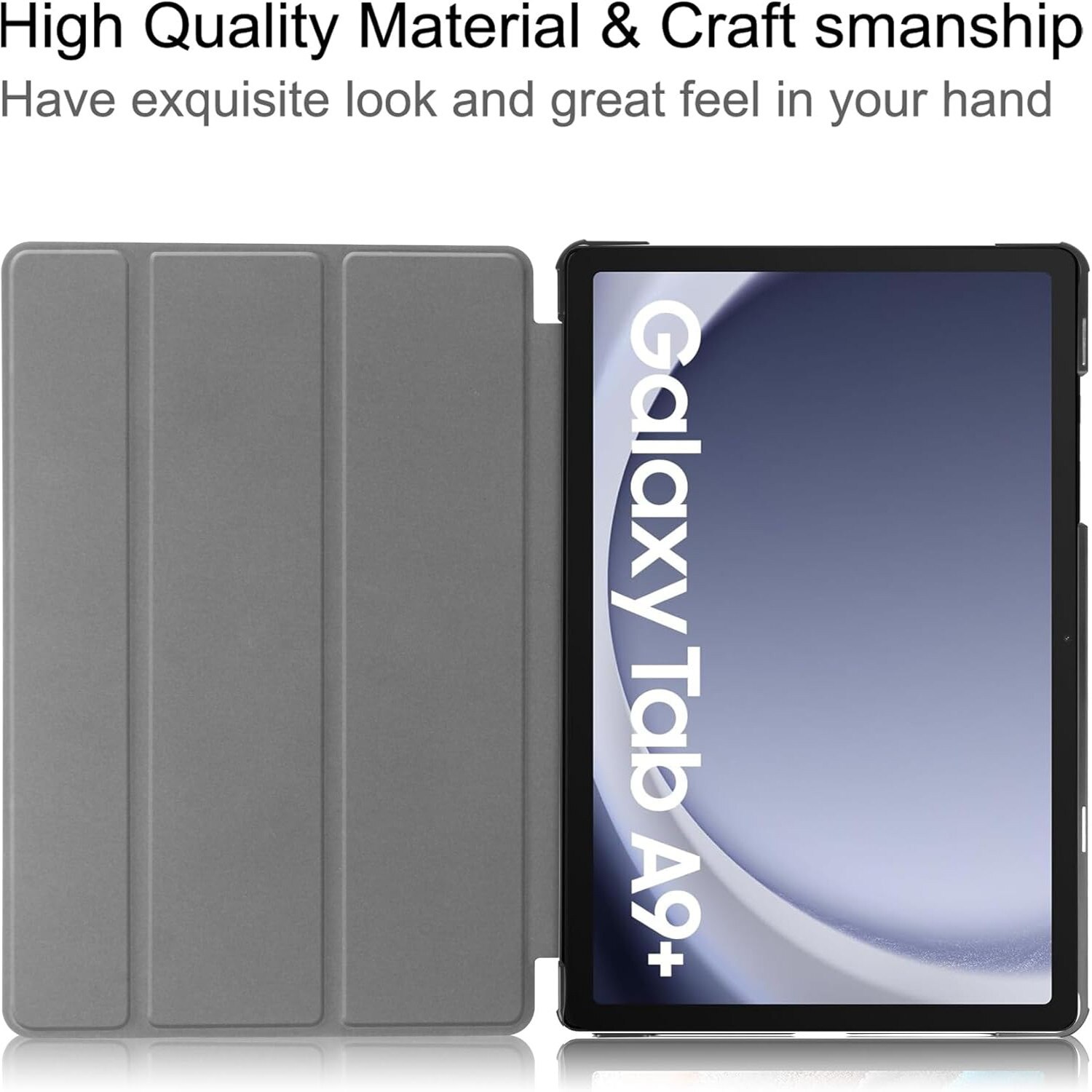 Husa tableta pentru, Samsung Galaxy Tab A9+/ A9 Plus 11 inch, 2023 SM-X210/ X215/ X216/X218, Auto functie sleep/wake tip stand, Albastru inchis