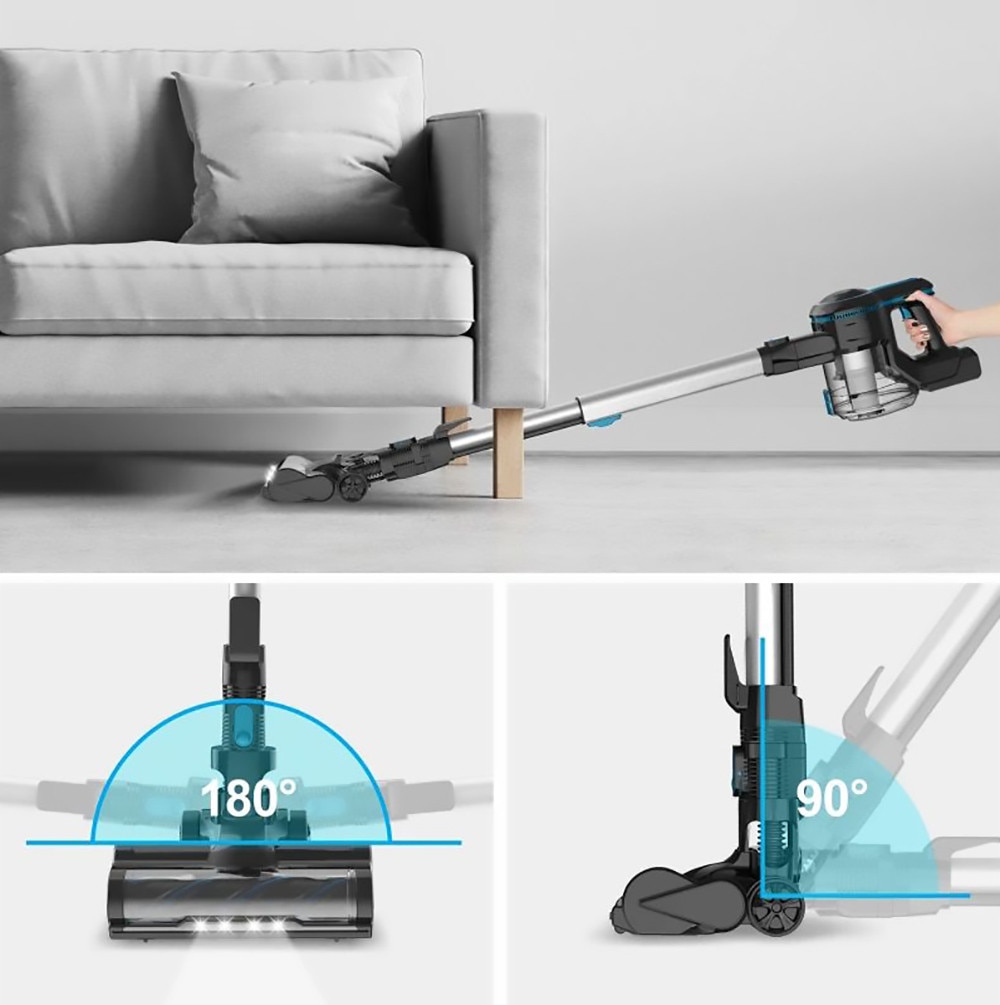 Aspirator fara fir N5, putere de aspiratie 12000Pa, autonomie 45 minute, capacitate recipient 1.2L, 70dB