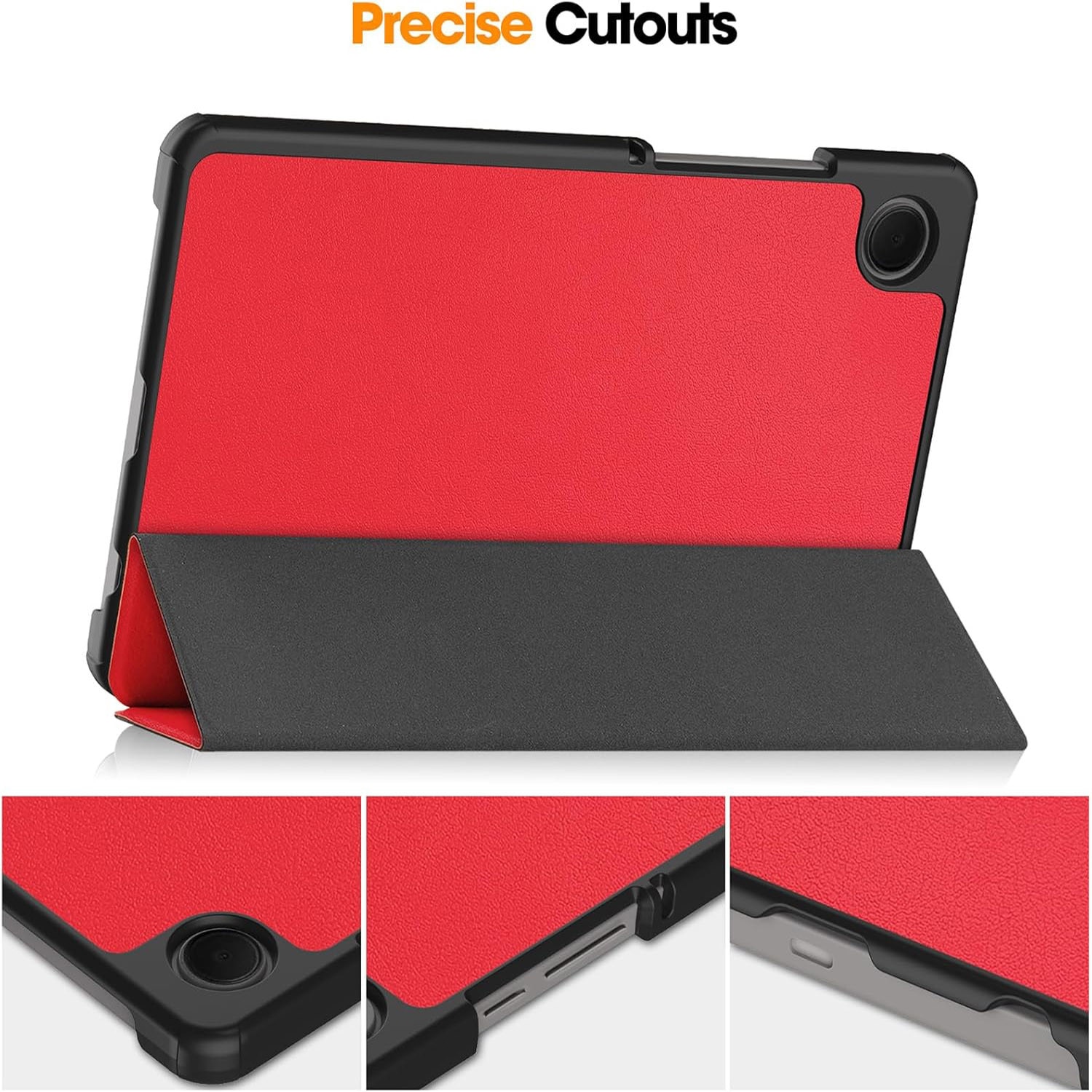 Husa tableta pentru, Samsung Galaxy Tab A9+/ A9 Plus 11 inch, 2023 SM-X210/ X215/ X216/X218, Auto functie sleep/wake tip stand, Rosu