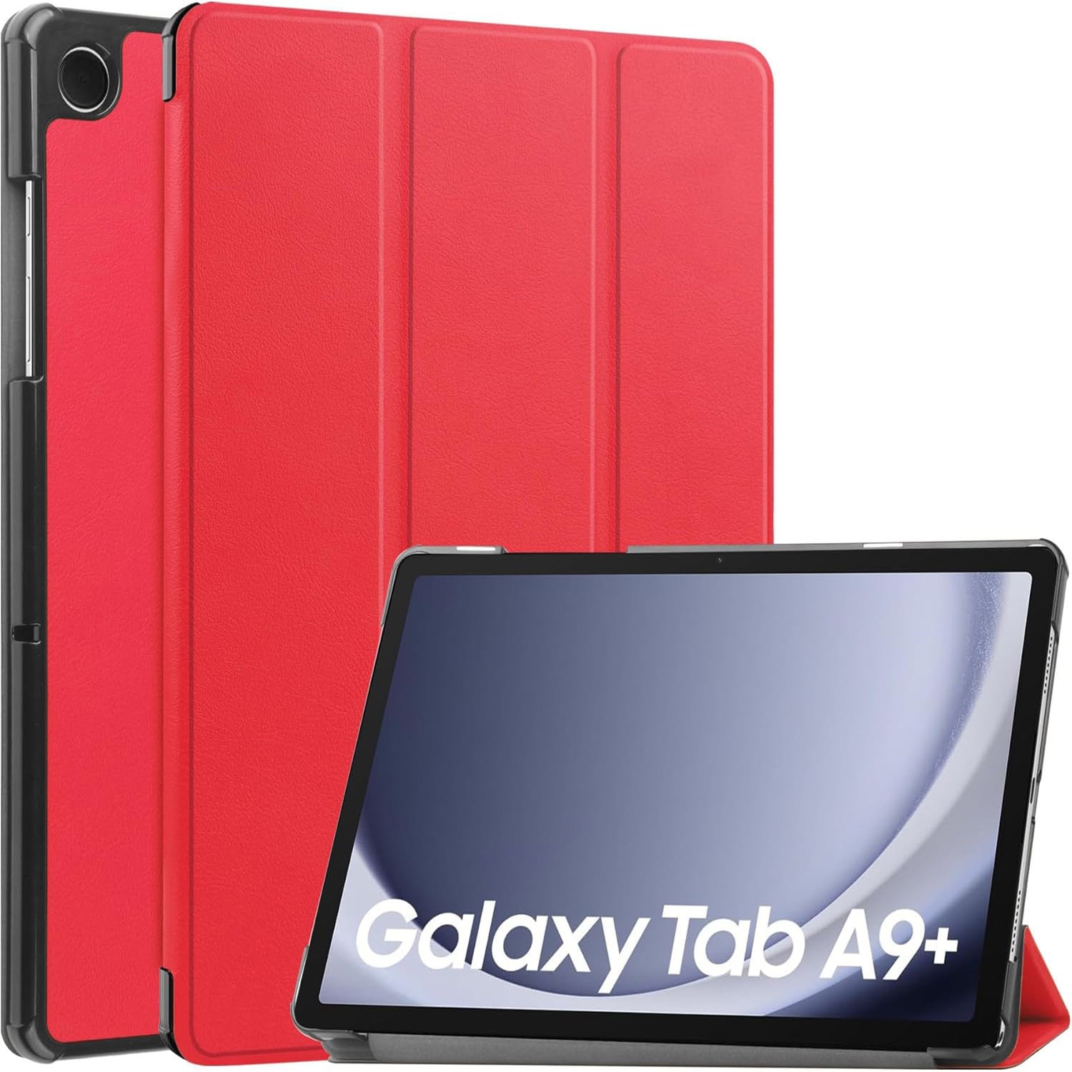 Husa tableta pentru, Samsung Galaxy Tab A9+/ A9 Plus 11 inch, 2023 SM-X210/ X215/ X216/X218, Auto functie sleep/wake tip stand, Rosu