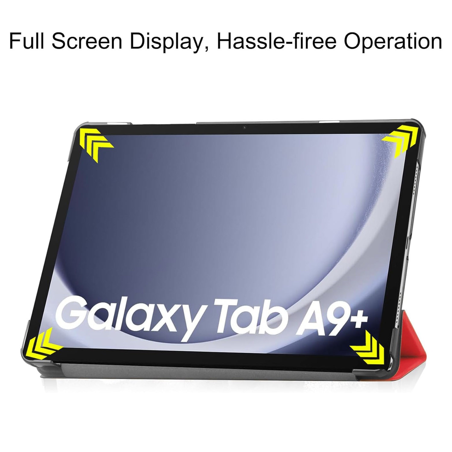 Husa tableta pentru, Samsung Galaxy Tab A9+/ A9 Plus 11 inch, 2023 SM-X210/ X215/ X216/X218, Auto functie sleep/wake tip stand, Rosu