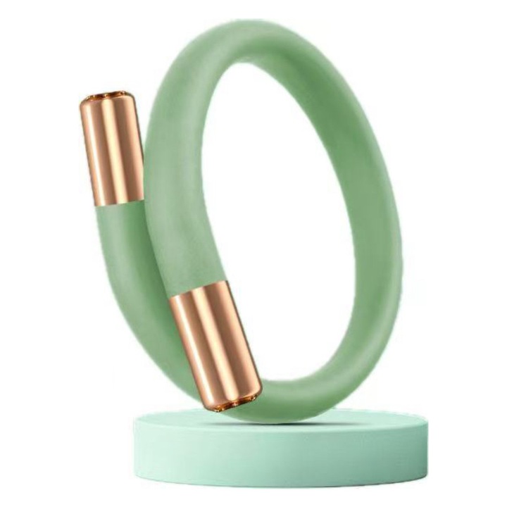 Bratara naturala impotriva tantarilor, set 6 nuclee de inlocuire, Suprafata neteda, verde