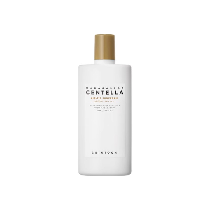 Nyugtató fényvédő krém Centella Asiaticával, SPF 50+ PA++++, Skin 1004, érzékeny bőrre alkalmas, UV sugarak elleni védelem, intenzív hidratálás, bőrmegújítás, könnyen felvihető, 50 ml