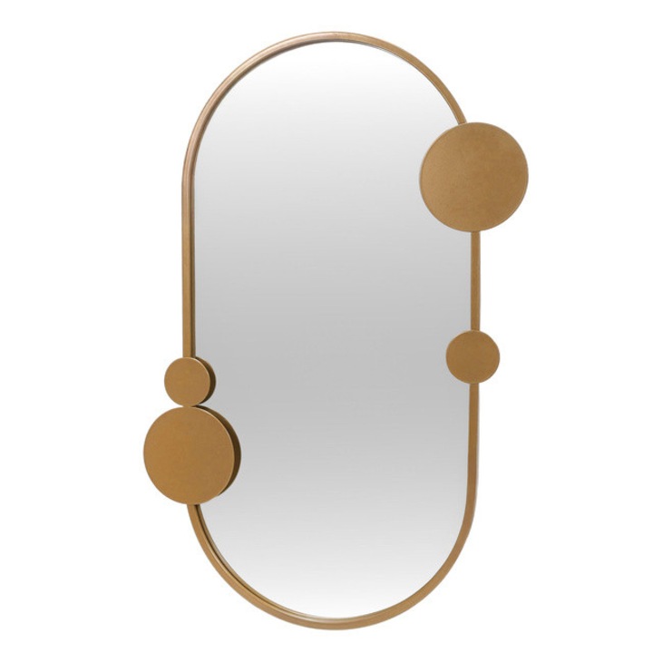 Oglinda de perete SAANA cu decoratiuni geometrice, 46 x 76 cm