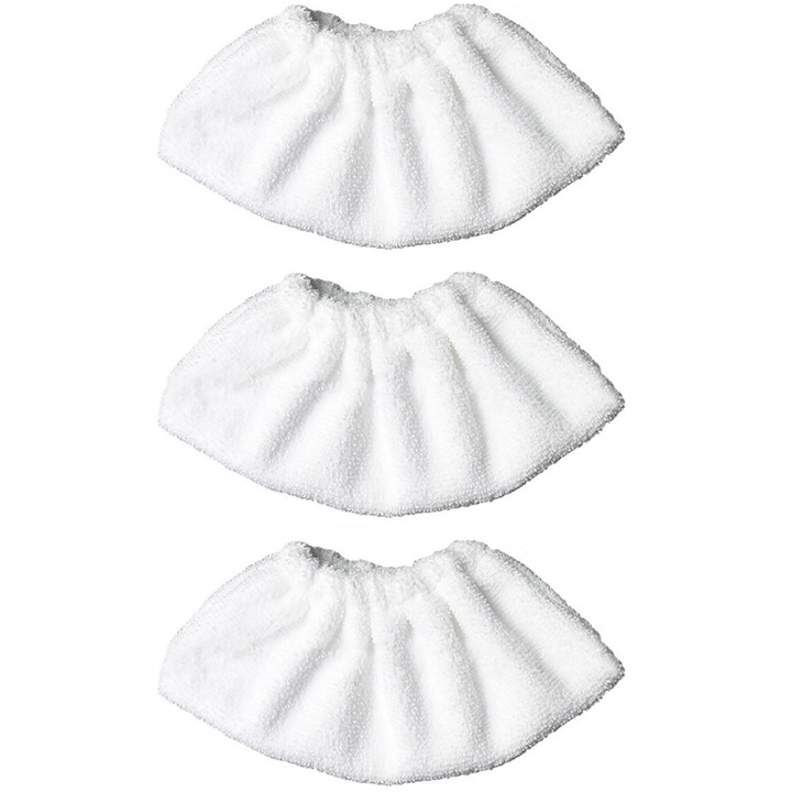 Set De Carpe De Curatare AYSTOAYS®, pentru aparat de curatat cu abur Karcher SC1-SC5, 3 Bucati, Microfibra, Calitate Inalta, Durabilitate Ridicata, Alb