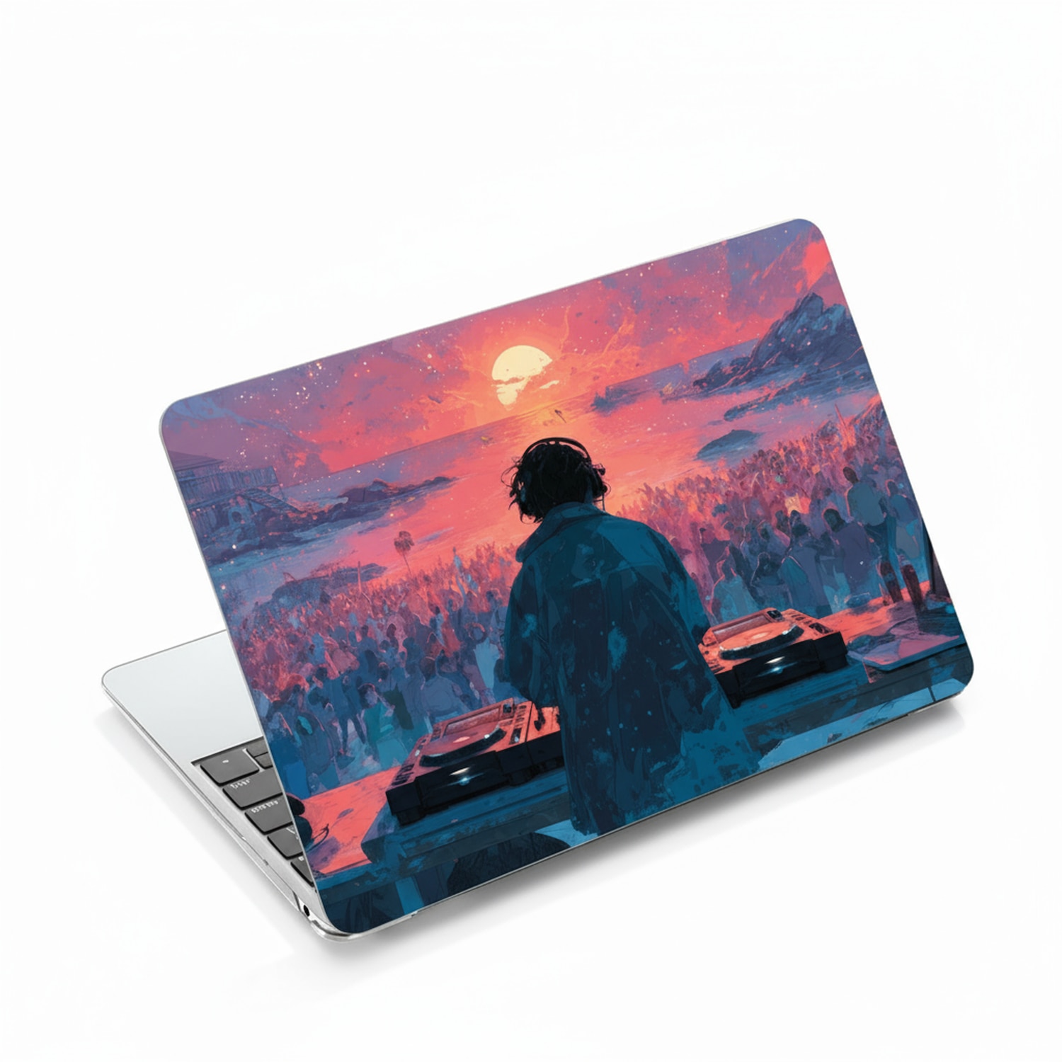 Carcasa Hard Shell pentru MacBook Pro 14(2021/2022/2023/2024/2025) (M5/M4/M3/M2/M1 Pro Max) (A3434/A3112/A3185/A3401/A2918/A2992/A2779/A2442), Husa & Protectie MacBook, design original „Apus pe plaja”