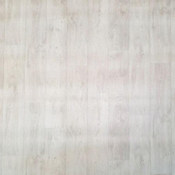 Linoleum PVC, Dekordom, Porto, 400 cm x 200 cm, Grosime 2 mm, Alb / Gri, 8 m², Fixare Cu Adeziv, Uzul Domestic, Profesional, Rezistent La Apa