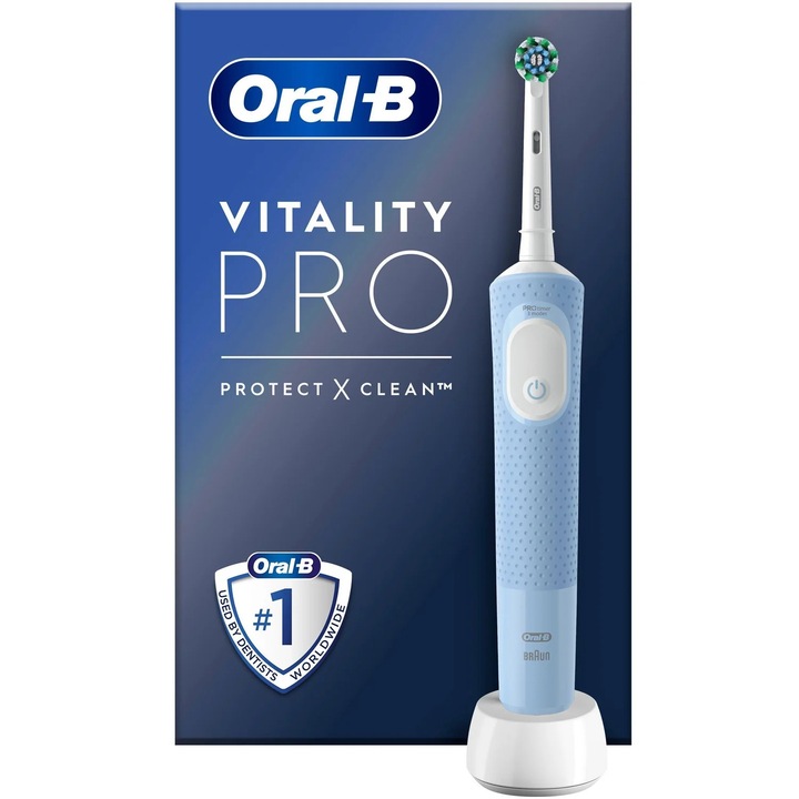 Periuta de dinti electrica pentru copii, Oral-B Vitality Pro, curatare superiora si tehnologie 2D, reincarcabila