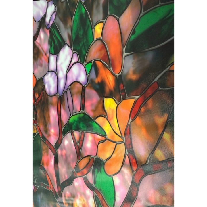 Öntapadós ablakfólia, színes virágok, 45 x 500 cm