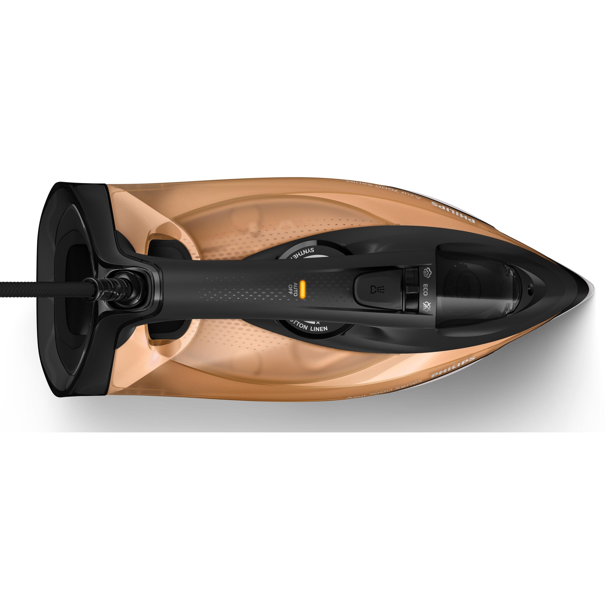 Fier de calcat Philips Azur 7000, 2800 W, 250 g/min abur, rezervor 300 ml, talpa SteamGlide Elite, 2 m