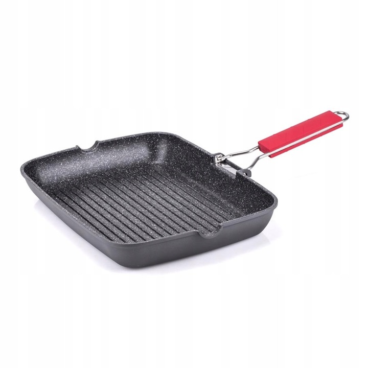 Грил тиган MONETA 34x24см, червен, от силикон и алуминий, лесен за почистване