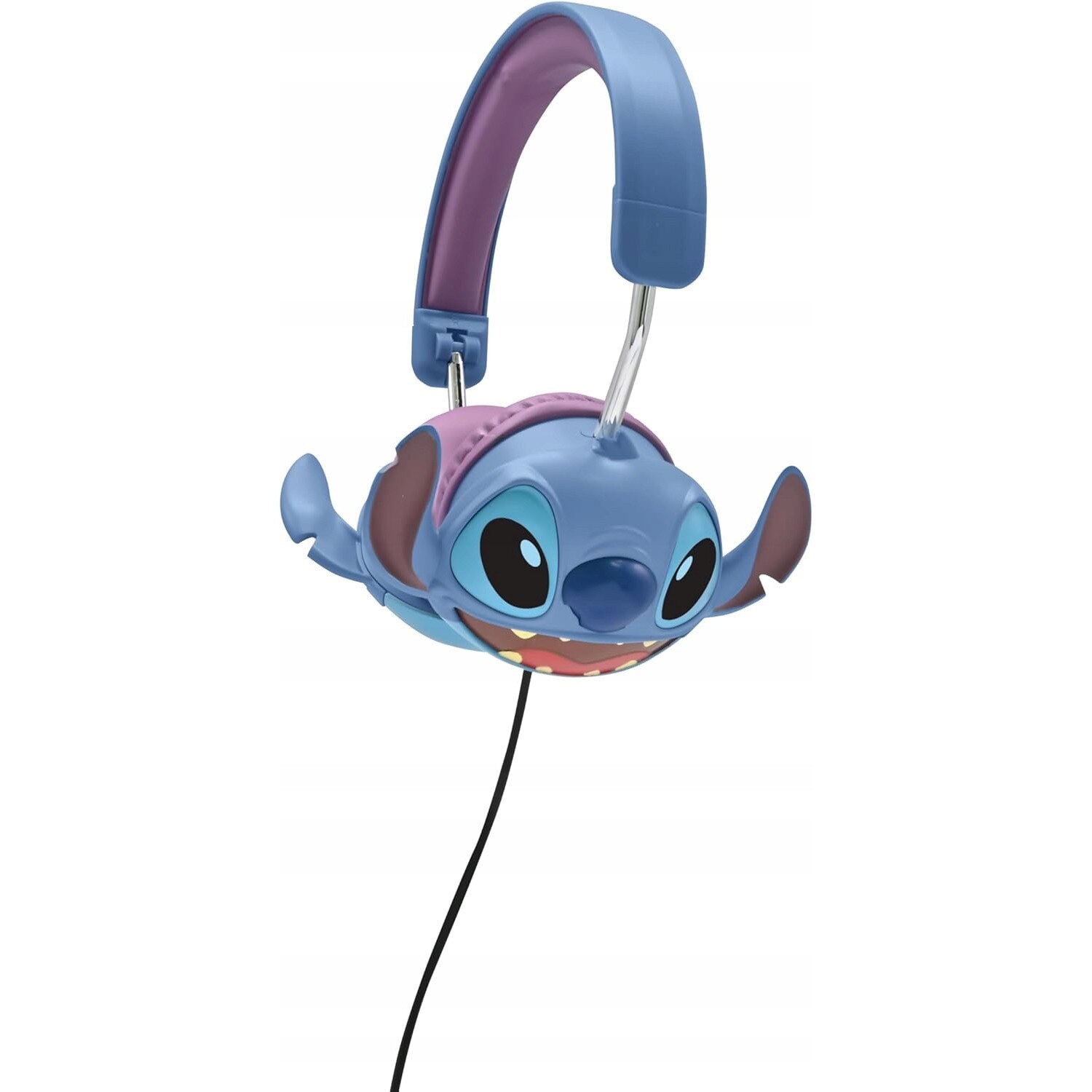 Casti cu fir, Lexibook, Lilo & Stitch, pliabile, cu reglare a volumului, albastru, 1,5m