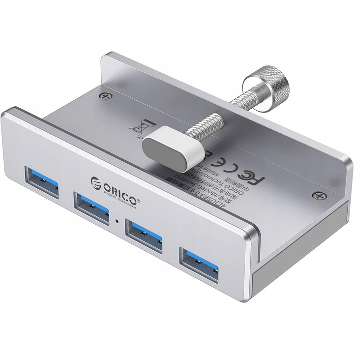 Хъб USB Orico 4x USB 3.0, 1x USB-C, 1x USB A (100см), 89x46x23мм, комплект