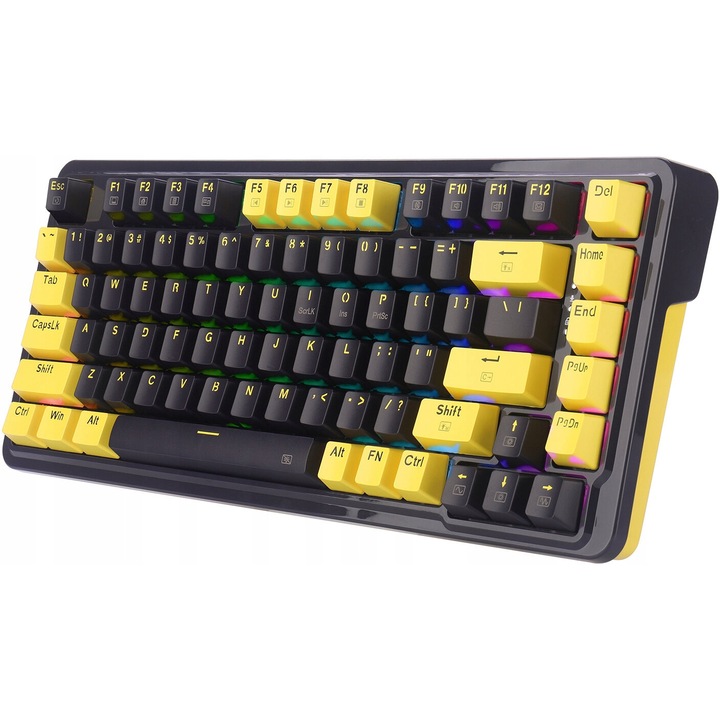 Redragon K649PY ELF механична клавиатура, 65%, подсветка, черна