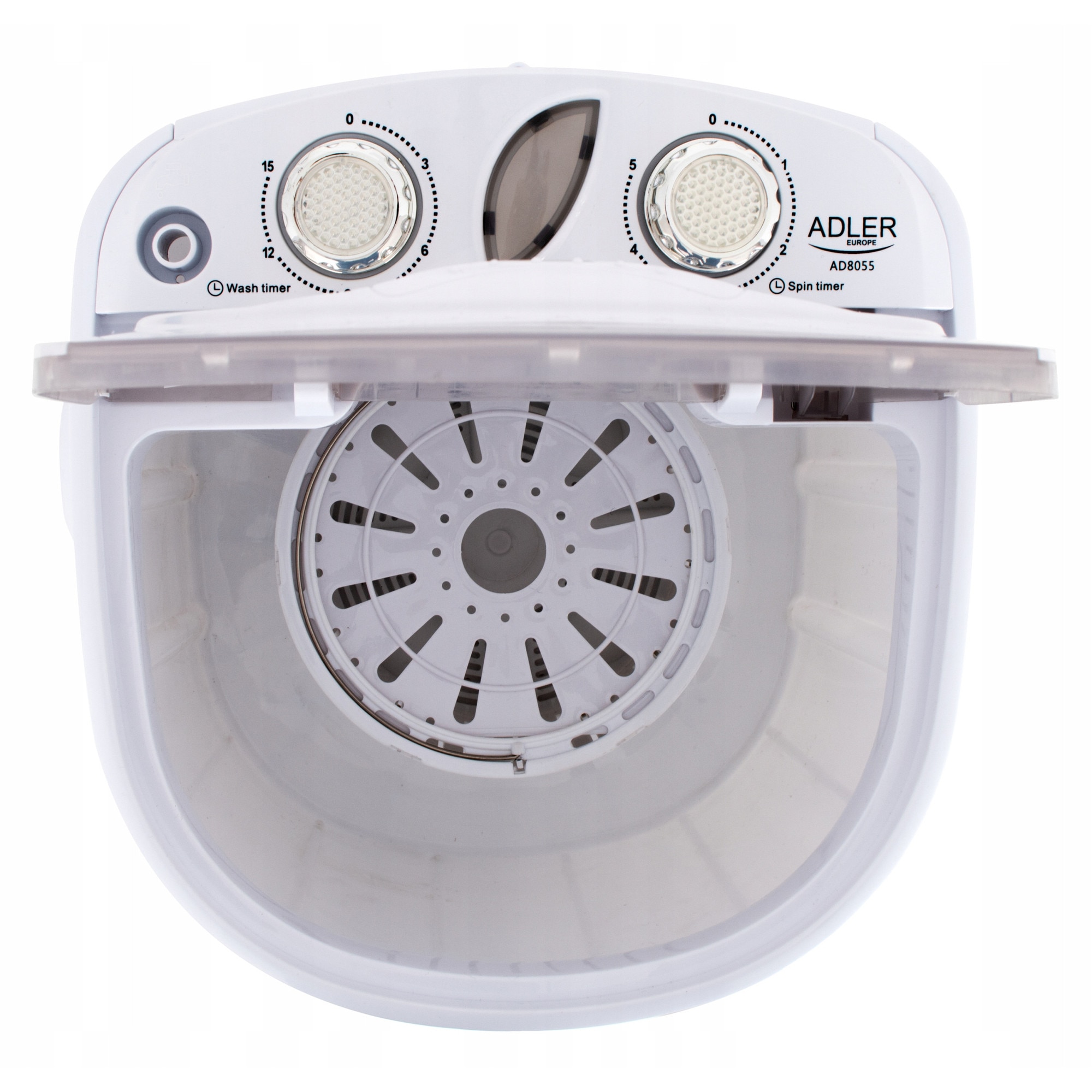 Masina de spalat semiautomata, Adler 8055, 2 in 1, 3kg, alb, dimensiuni 360x370x530cm