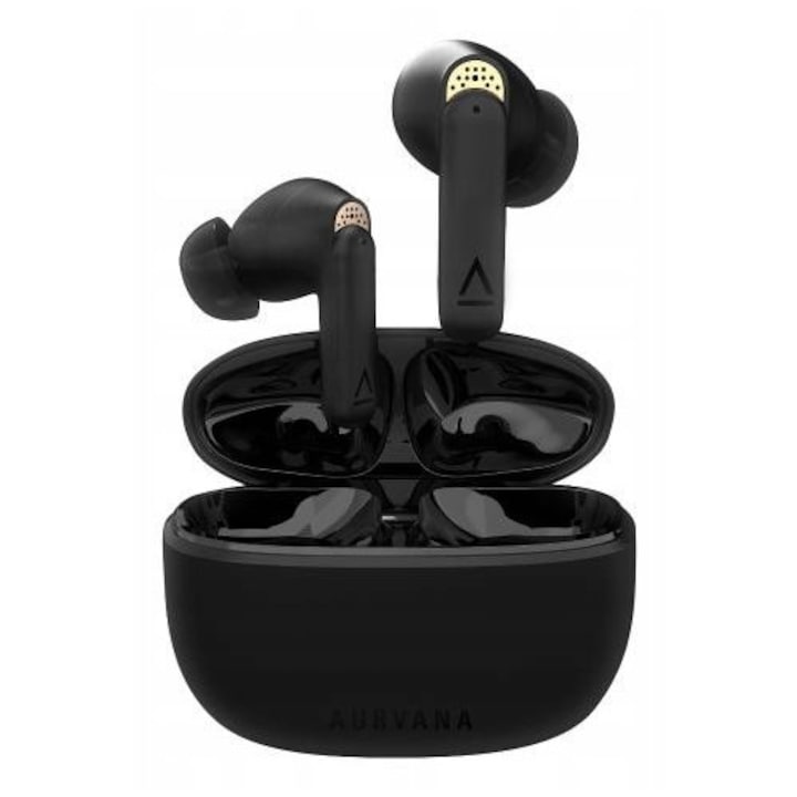 Casti True Wireless Creative Aurvana Ace, Bluetooth 5.3, reducere activa a zgomotului, negru
