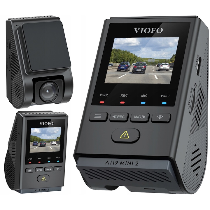 Viofo A119 Mini 2 autós kamera, 2K HDR, GPS, WiFi, 140°, 1.5"