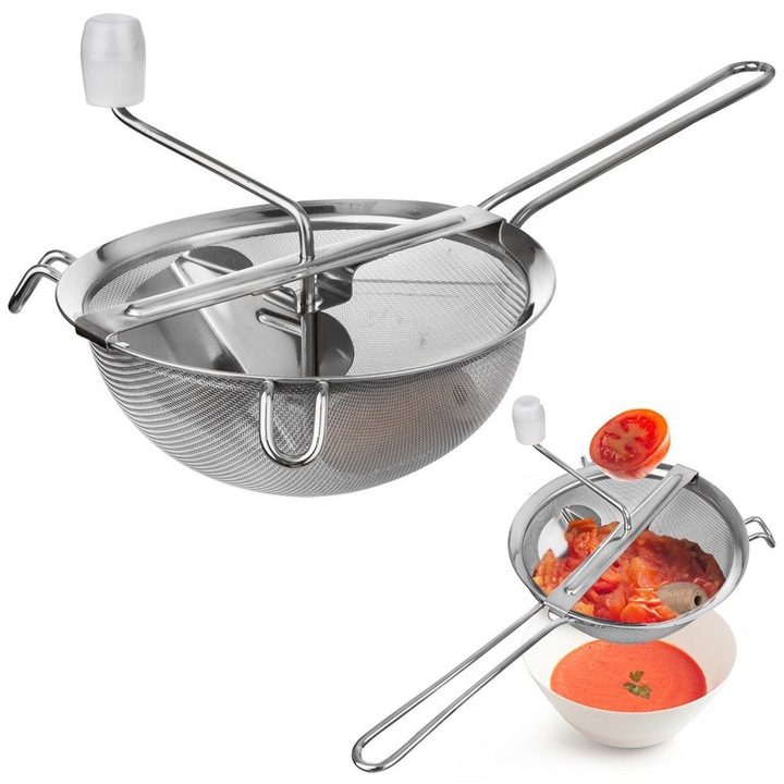 Razatoare Pentru Legume Si Fructe, Orion, 39x22x16 cm, Material Otel Inoxidabil, Lemn, Plastic, Diametru 19 cm, Lungime Maner 18.5 cm, Multicolor