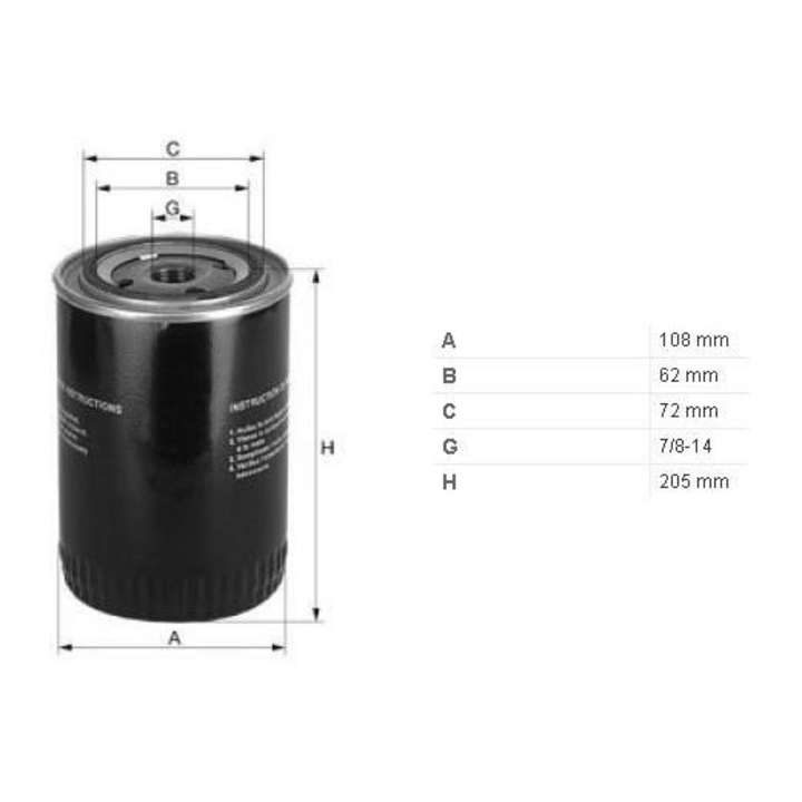 Olajszűrő Breckner Case, Komatsu