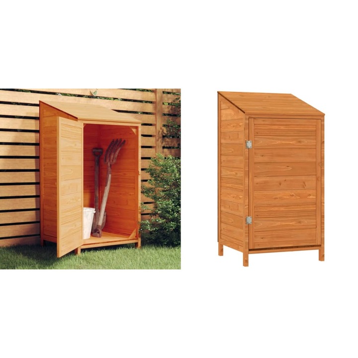 Sopron de gradina, maro, 55x52x112 cm, lemn masiv de brad