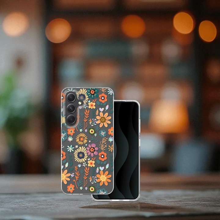 Кейс, съвместим с Samsung Galaxy A14, G-Tech IMD, Подобрена защита, Поликарбонат, FIELD модел, Прозрачен