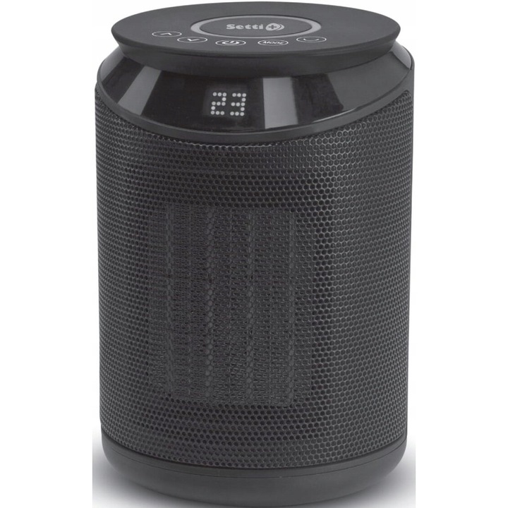 SETTI+ SFH500 kerámia hősugárzó, 2000W, 3 fűtési fokozat, fekete, távirányítóval