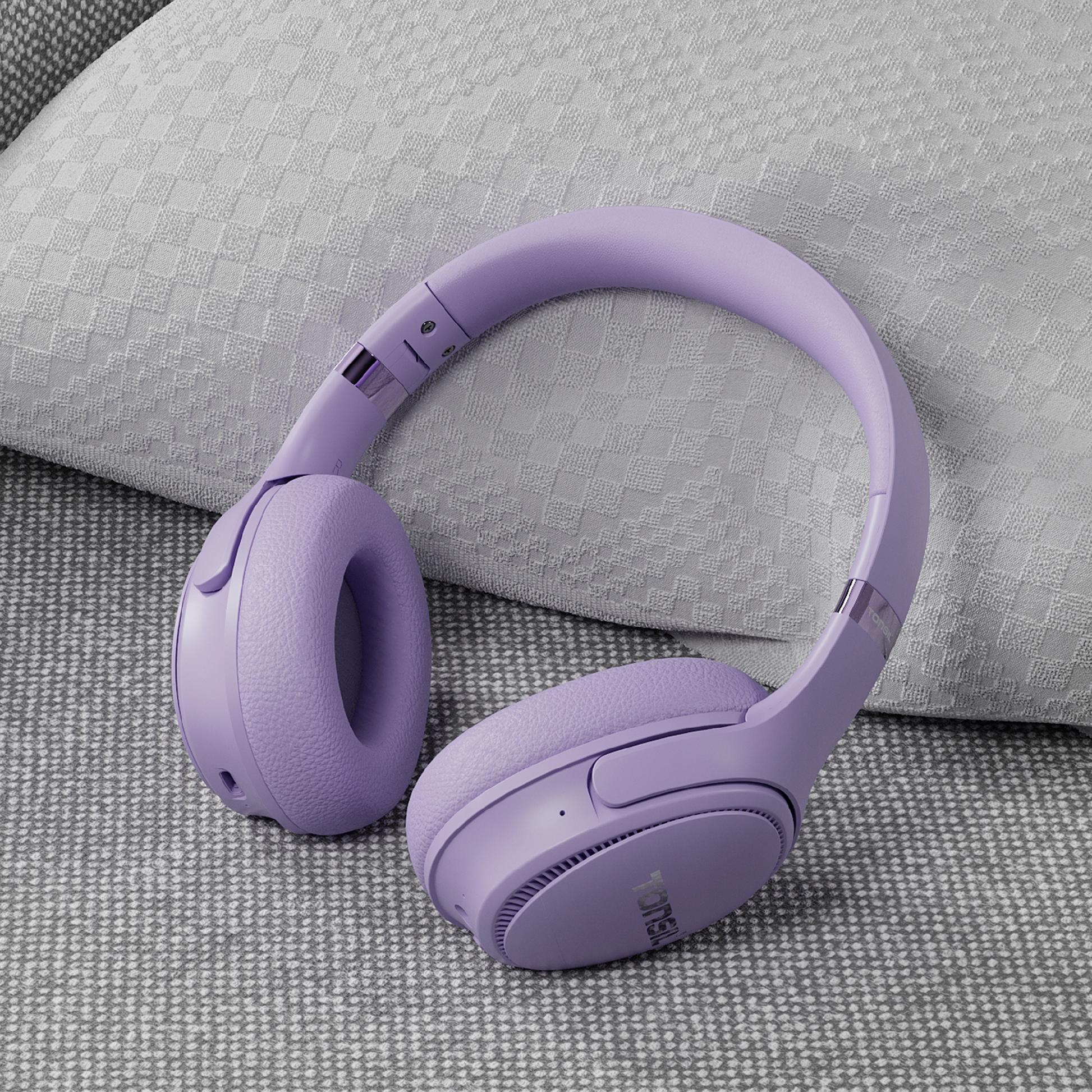 Casti wireless Tonsil R35BT PRO ANC, violet, 50 ore autonomie ...