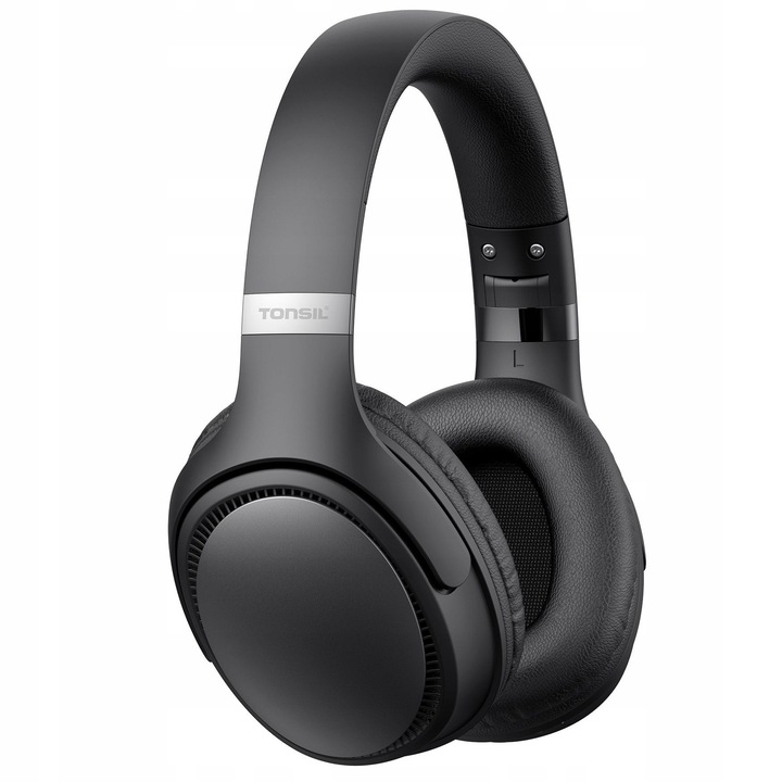 Безжични слушалки Tonsil, R35BT, Bluetooth 5.3, черни, 55 часа автономност