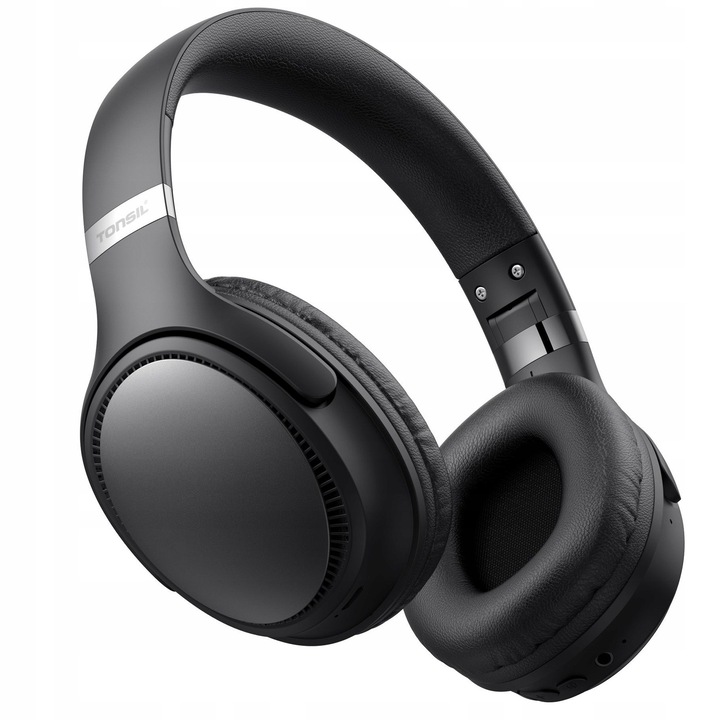 Casti wireless Tonsil R35BT PRO ANC, negru, 50 ore autonomie, conectare duala