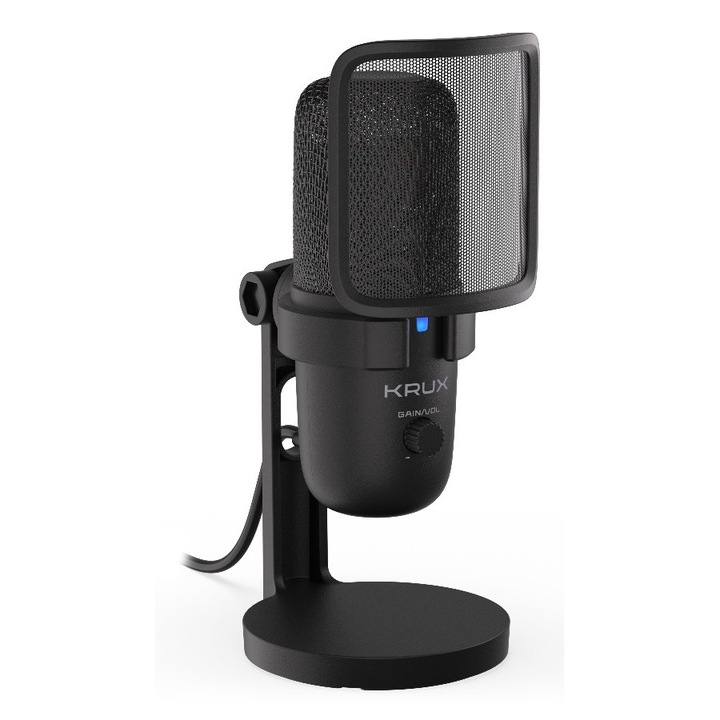 Microfon PC Krux Emote 2000S, negru, 2 moduri directionale, 91,5x79x170mm