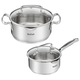 Oala Tefal Duetto+, 18cm, inox, capac din sticla, 2L