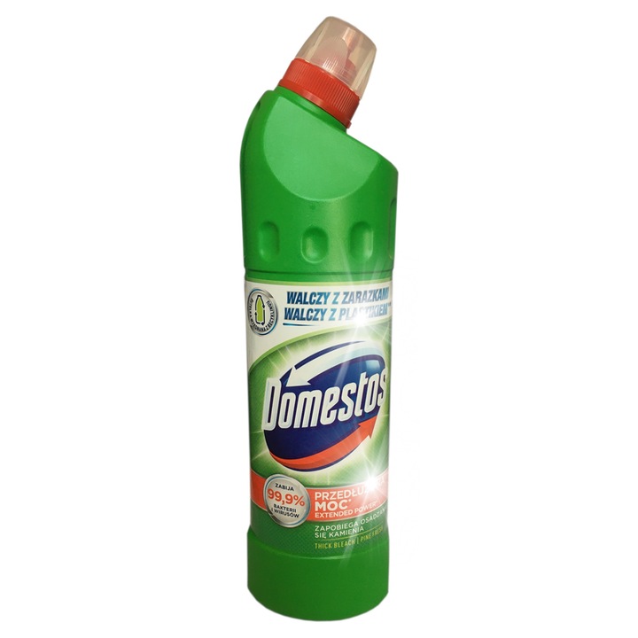 Dezinfectant toaleta Domestos 750ml, Pine, elimina 99,9% bacterii, previne depunerile de calcar