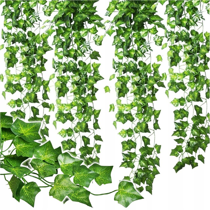 Iedera Artificiala Pentru Balcon Perete Ghirlanda Frunze Artificiale X 6 Buc 12M