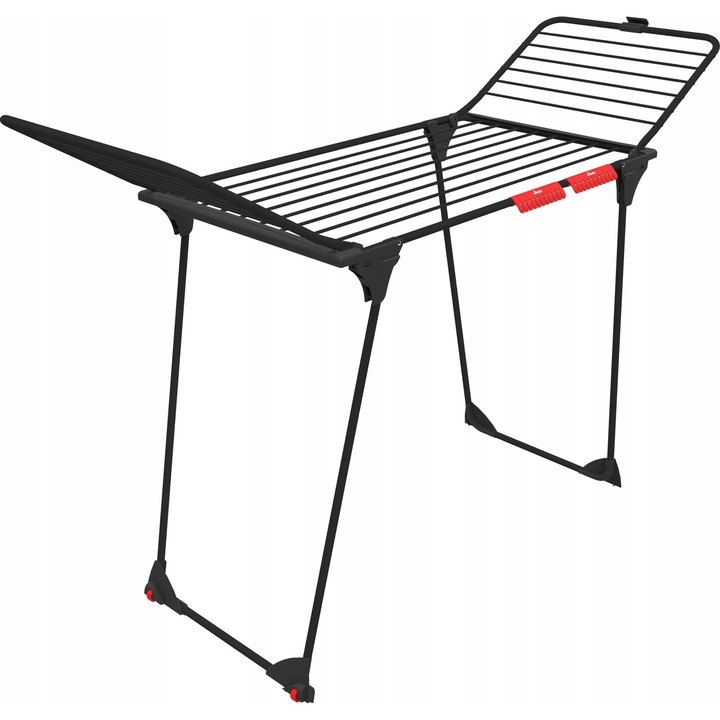 Сушилник за дрехи Vileda King Ultimate, висока стабилност, 20м площ за сушене, черен, 174x56x112см