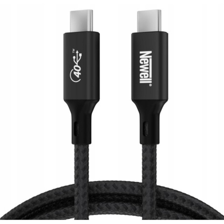 Cablu USB-C 4.0 Newell 1m, grafit, transfer 40 Gb/s, incarcare rapida 100W