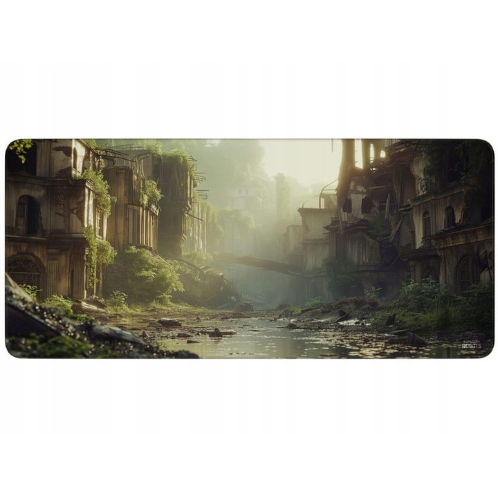 H+R Ruined City XXL egérpad, csúszásmentes, 90x40cm