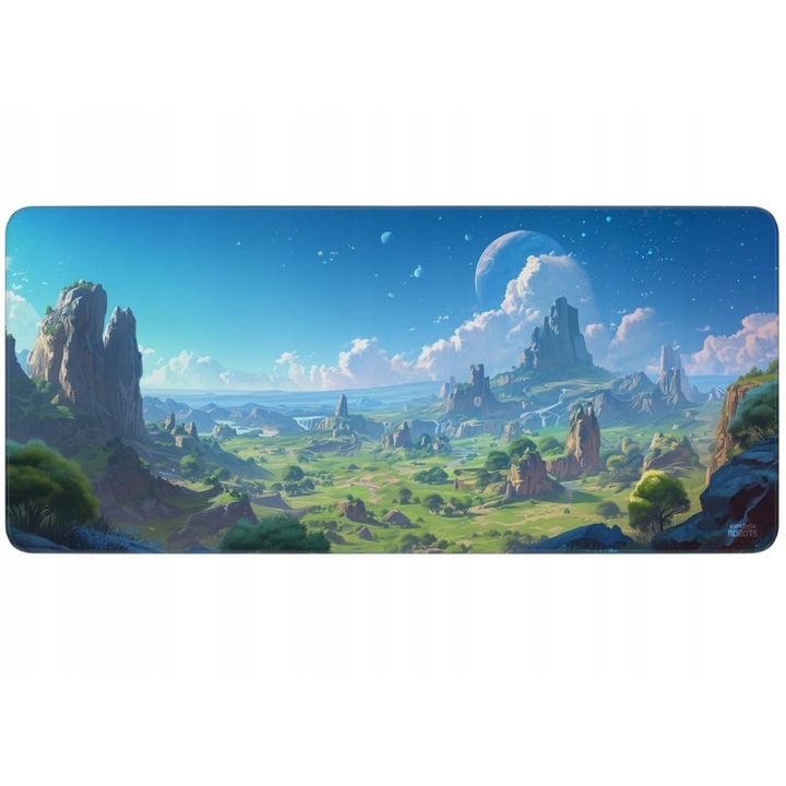 Podkladka gamingowa H+R Utopia XXL, 90x40cm, csúszásmentes, sokszínű