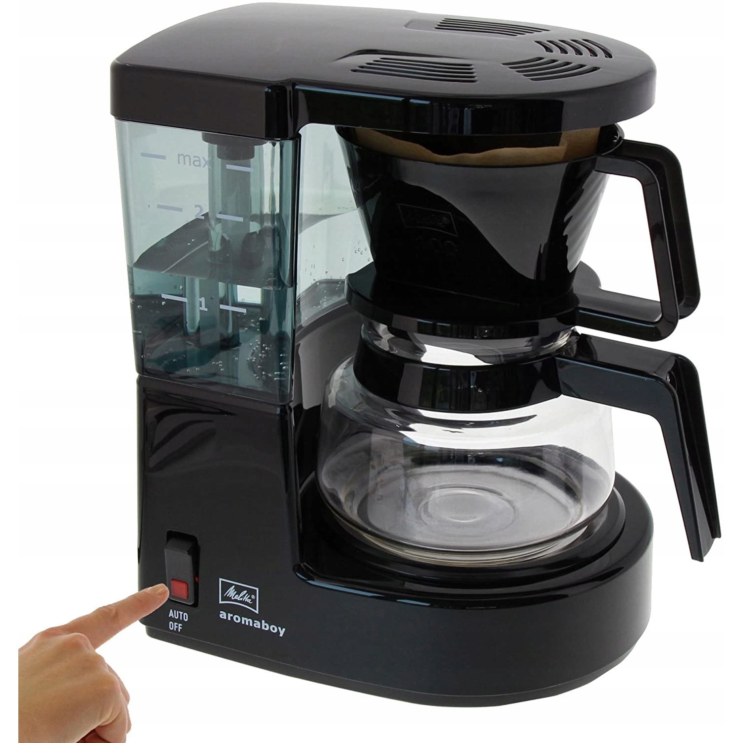Espressor cafea Melitta Aromaboy 0.5L negru 500W compact