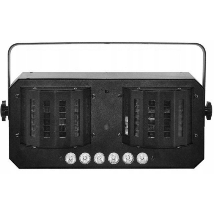 Многоефектен LED Light4Me Derby Mix стробоскопичен лазер, 30W, 45x30x22см, комплект с дистанционно управление