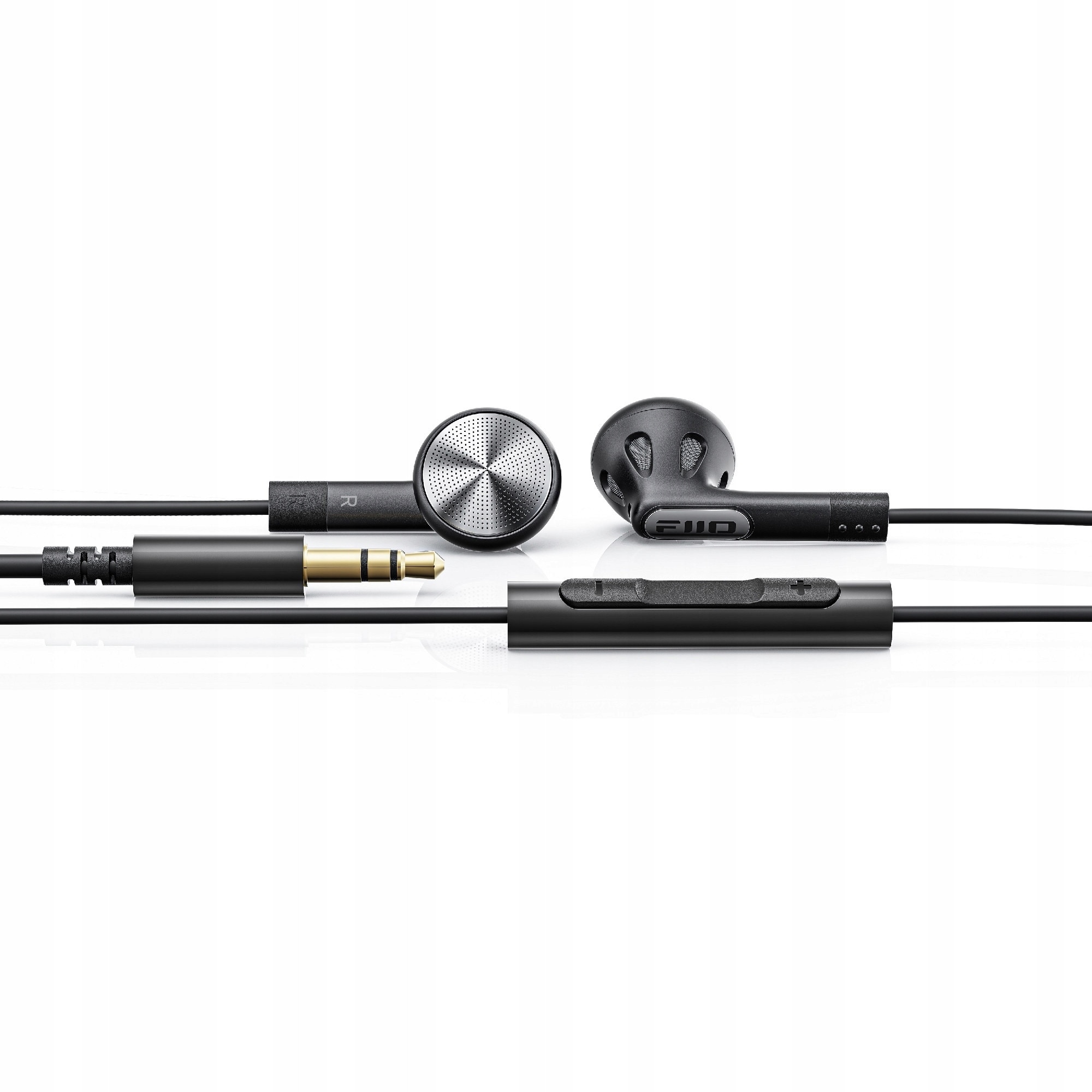 Casti cu fir FiiO FF1, dynamic, 14,2 mm, deschise, negre