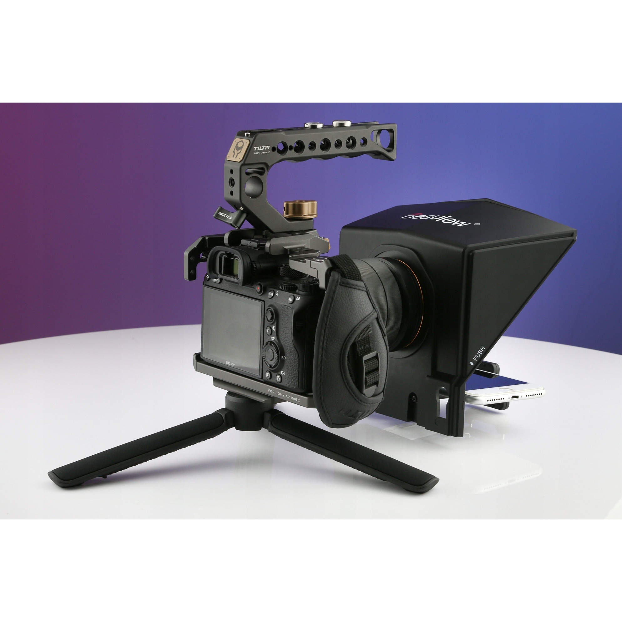 Teleprompter Desview T3, suport smartphone/tablet - eMAG.ro