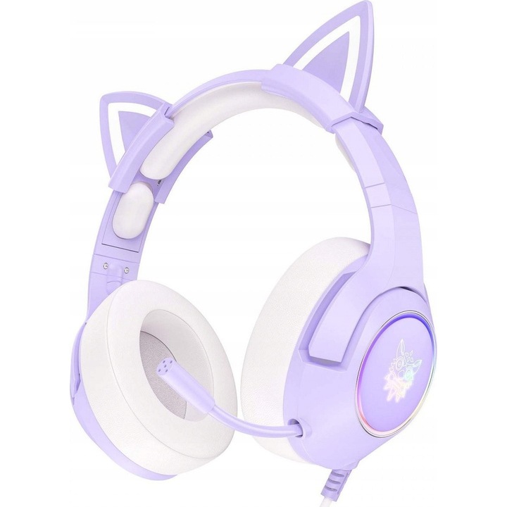 Слушалки за компютър Onikuma K9 RGB, 7.1 съраунд звук, HD микрофон, лилави