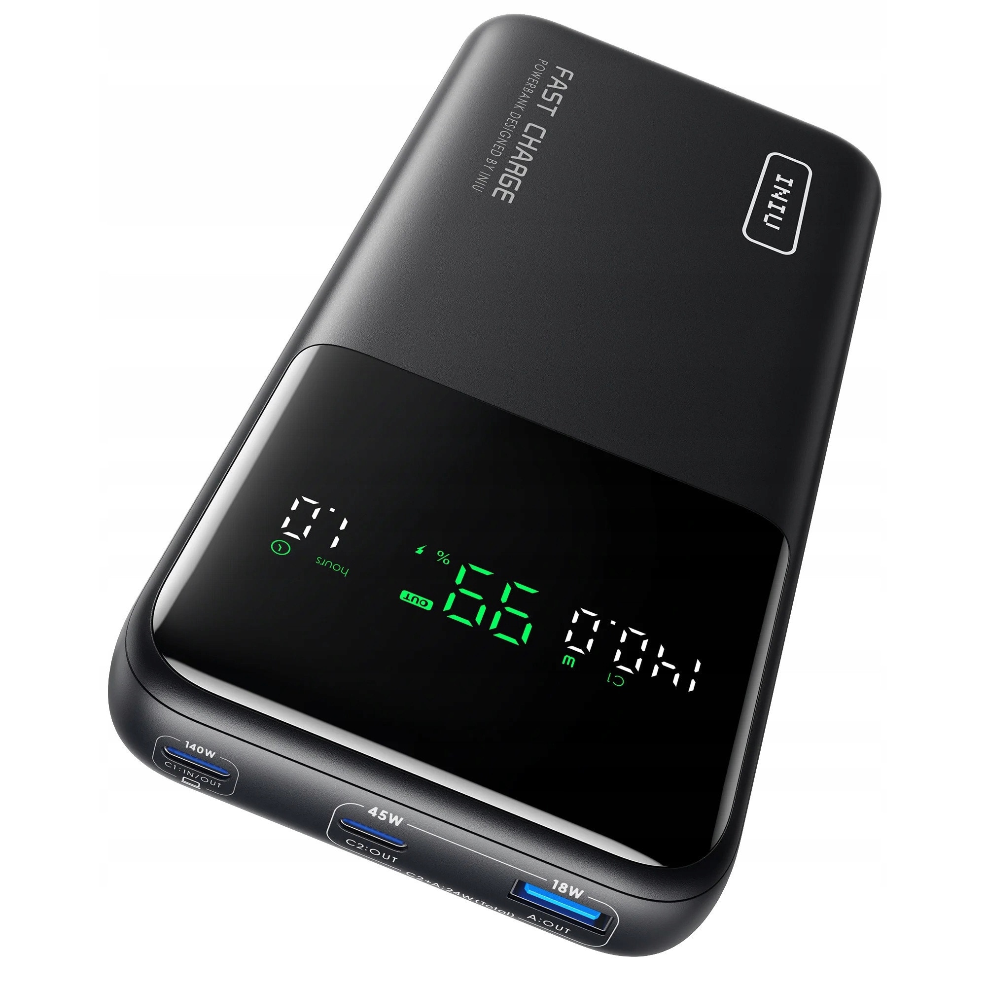 INIU　Power Bank　25000mAh　激速 140W　PSE認証済 Powerbank 25000 mAh 140W, INIU, 3 porturi, negru, slim - eMAG.ro