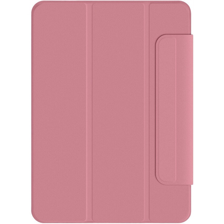 BookCover tok iPad Airhez / iPad Pro-hoz, POMOLOGIC, poliuretán, 11 hüvelykes, rózsaszín, állványfunkcióval, mágneses záródással