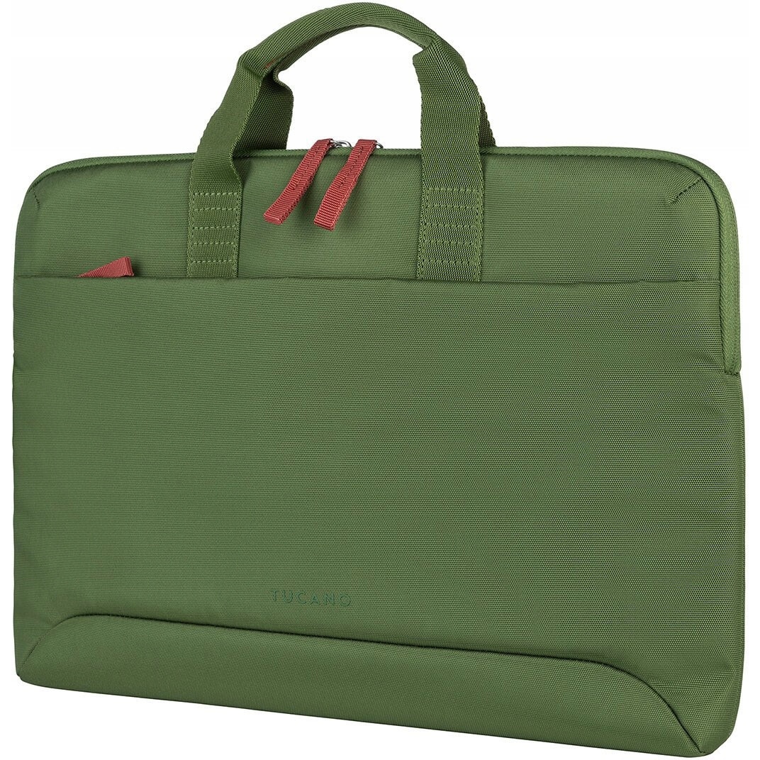 Geanta laptop Tucano Smilza 15.6 inch, verde, cu manere si curea detasabila