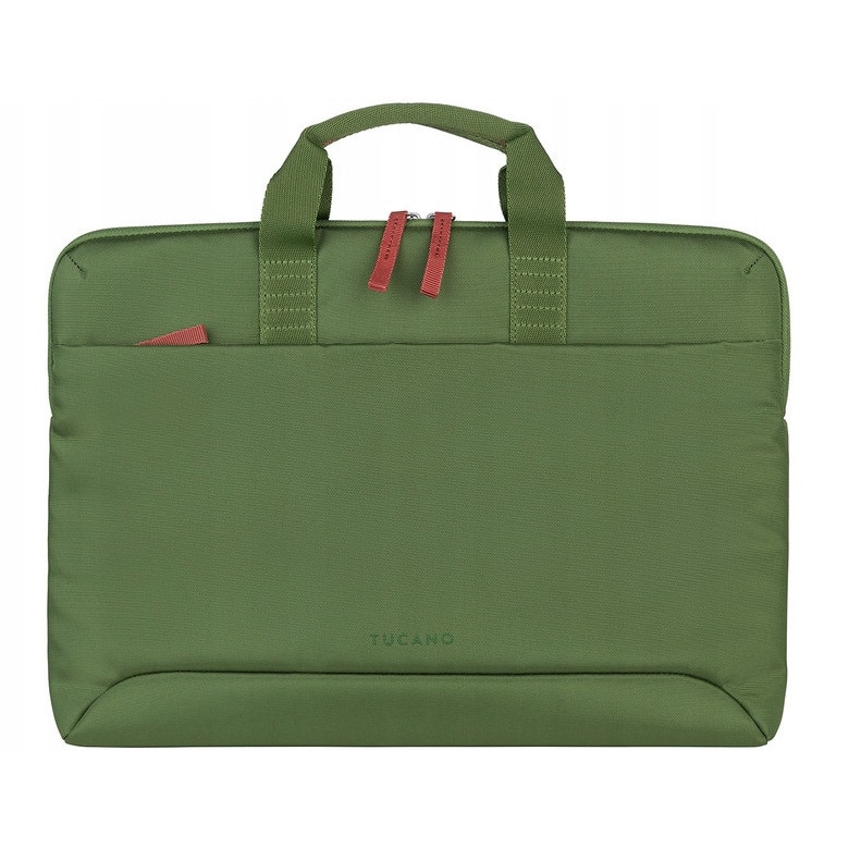 Geanta laptop Tucano Smilza 15.6 inch, verde, cu manere si curea detasabila